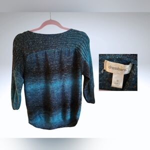 ❄️☃️❄️Dress barn striped sweater with yoke detail knit, sz M